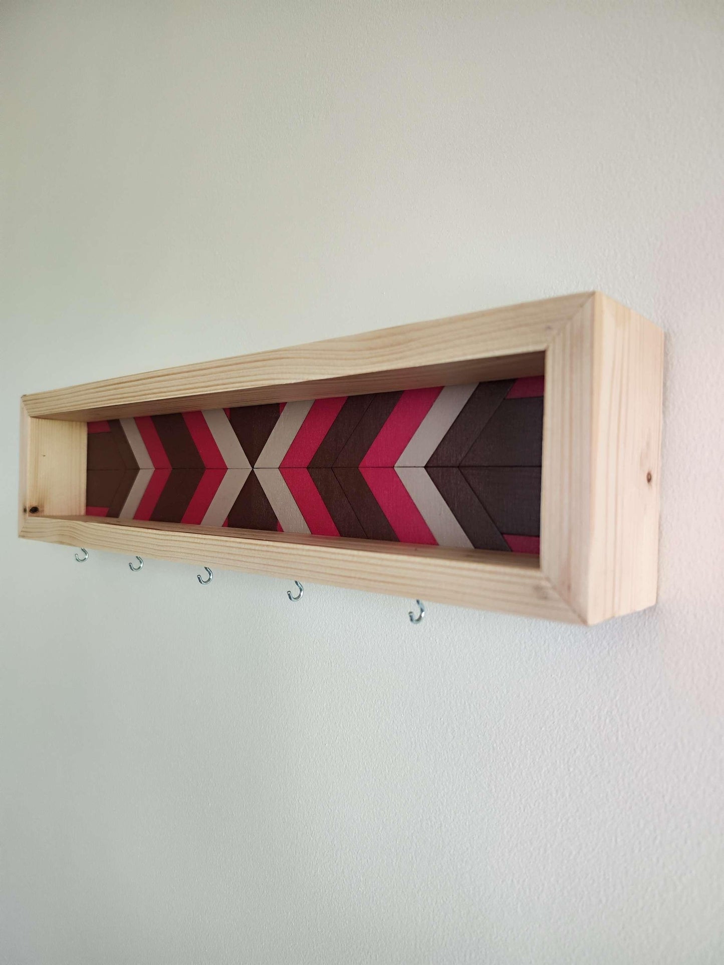 Wooden Key Holder Mosaic Design