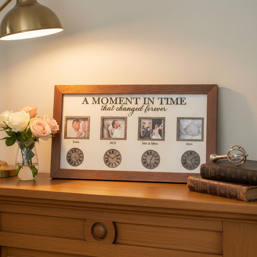 Personalised Family Photo Plaque "A Moment in Time"
