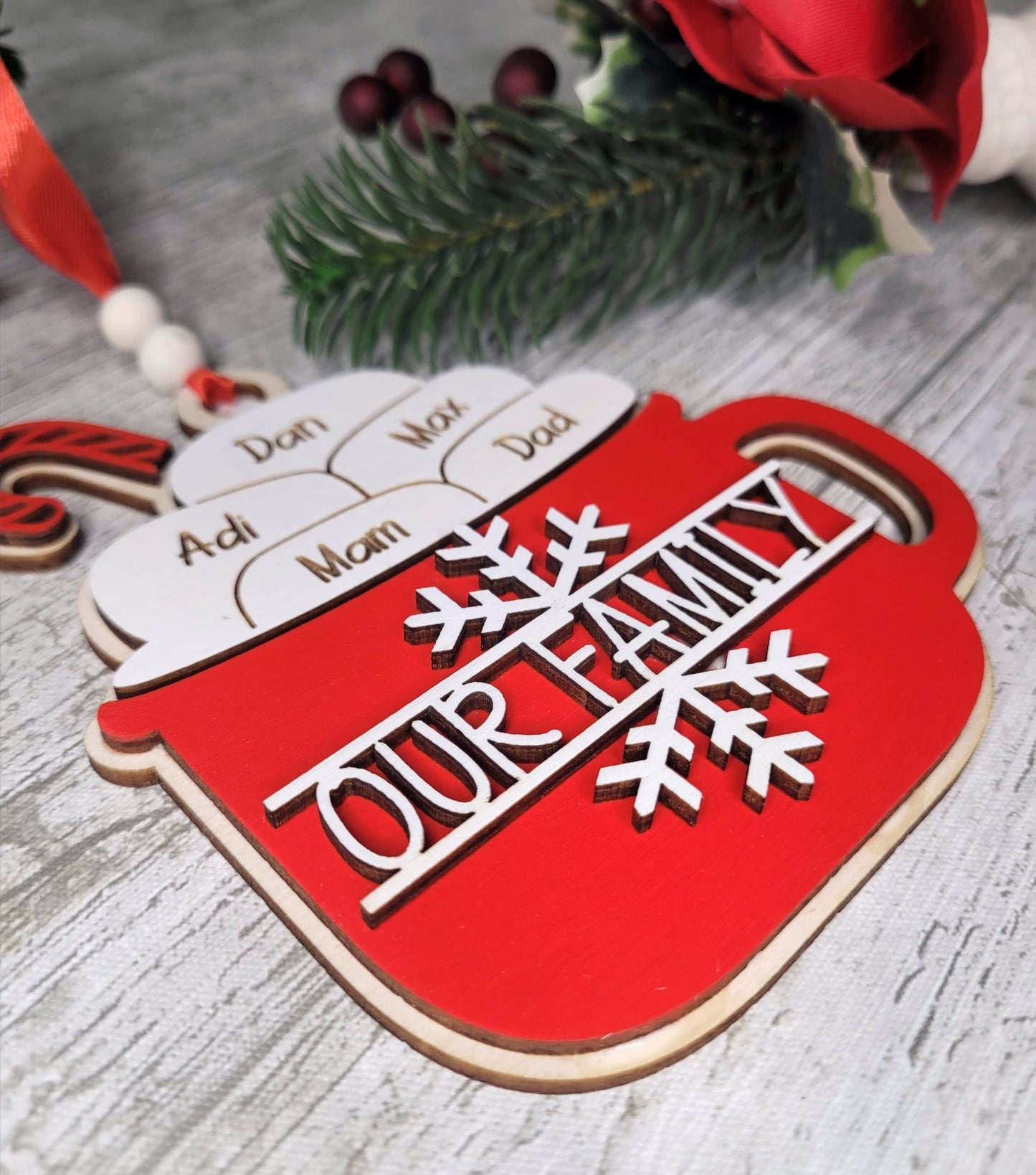 Christmas Tree Decoration Hot Chocolate | Personalisable Up To Six Names