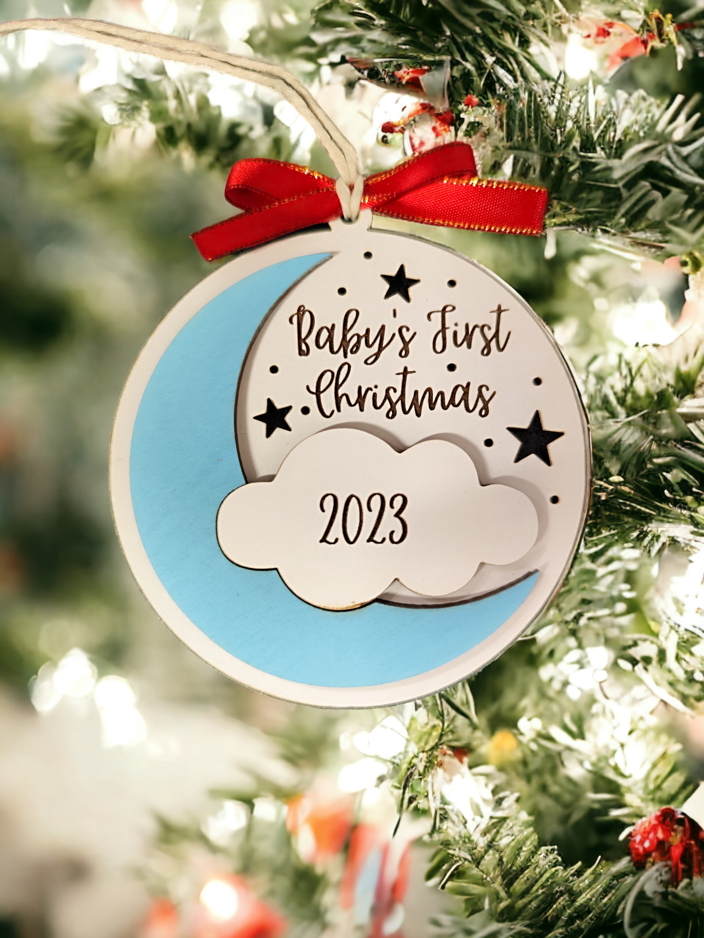 Baby's first Christmas, ChristmasTree Decoration "Moon"