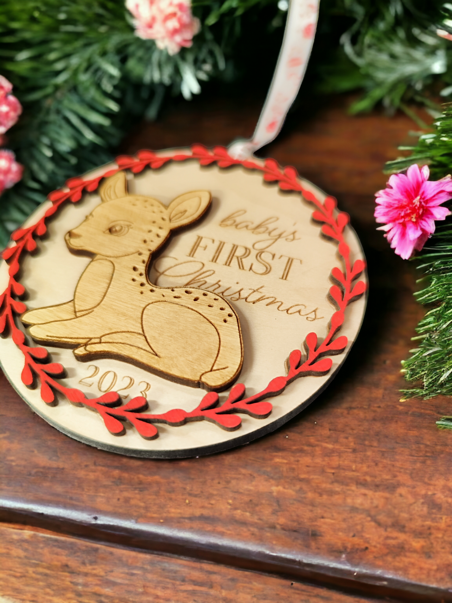Baby's first Christmas, ChristmasTree Decoration "Deer"