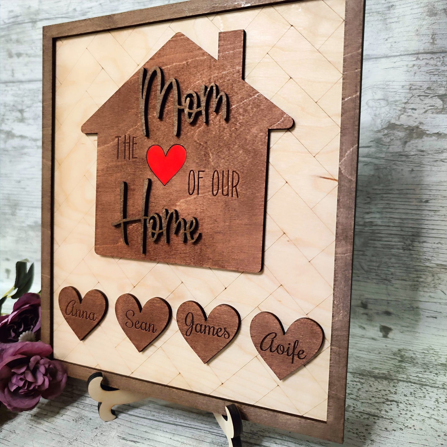 Mom The Heart Of Our Home, Sign Mother's Day Gift
