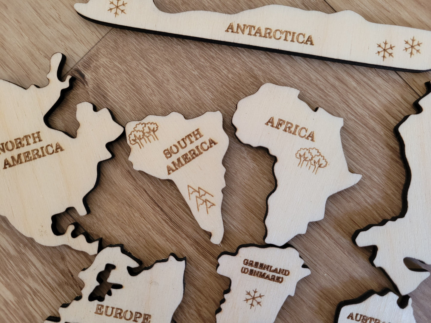 Handmade Wooden World Map Puzzle for kids