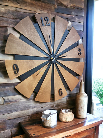 Wooden Wall Clock "Windmill"