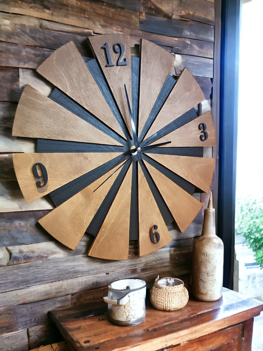 Wooden Wall Clock "Windmill"