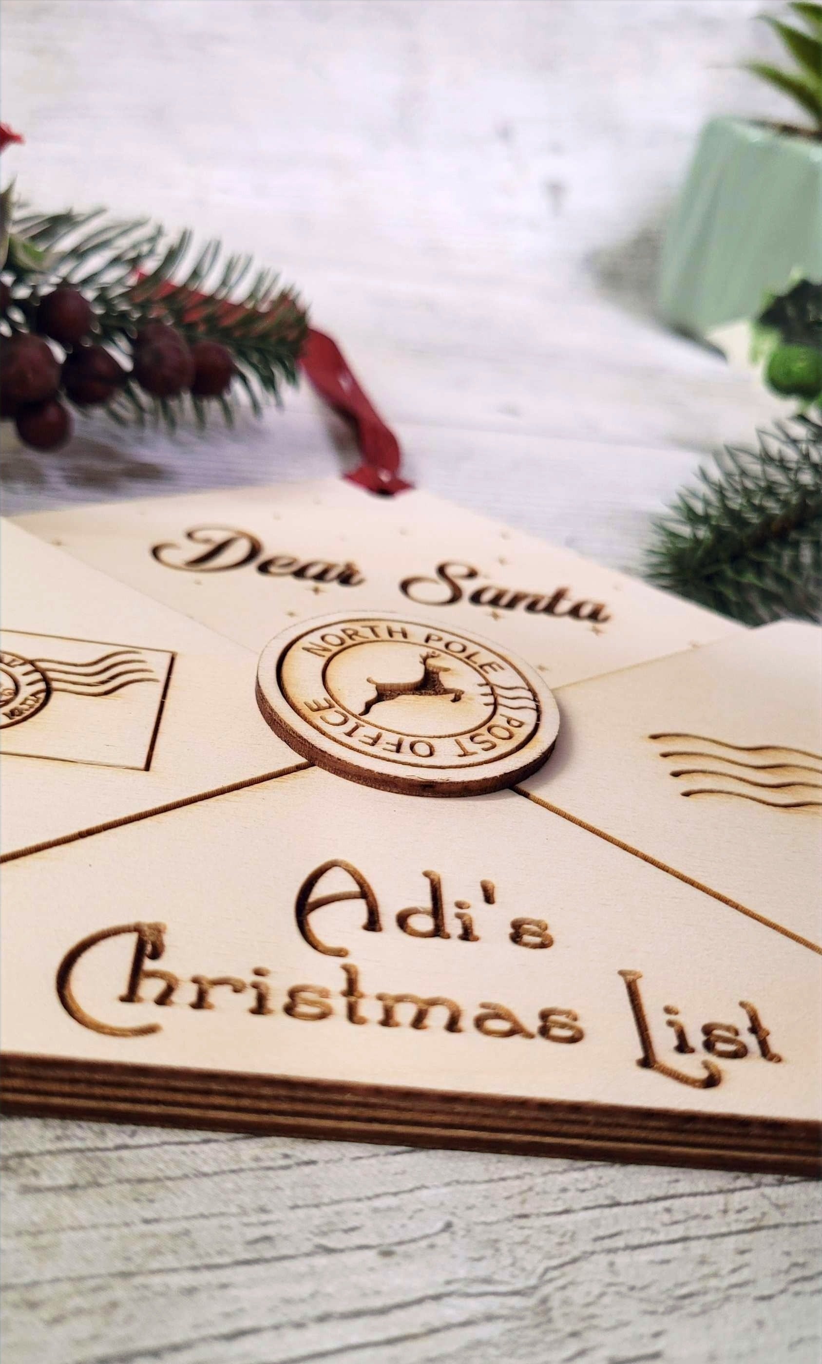 3D Personalised Letter To Santa Christmas Ornament