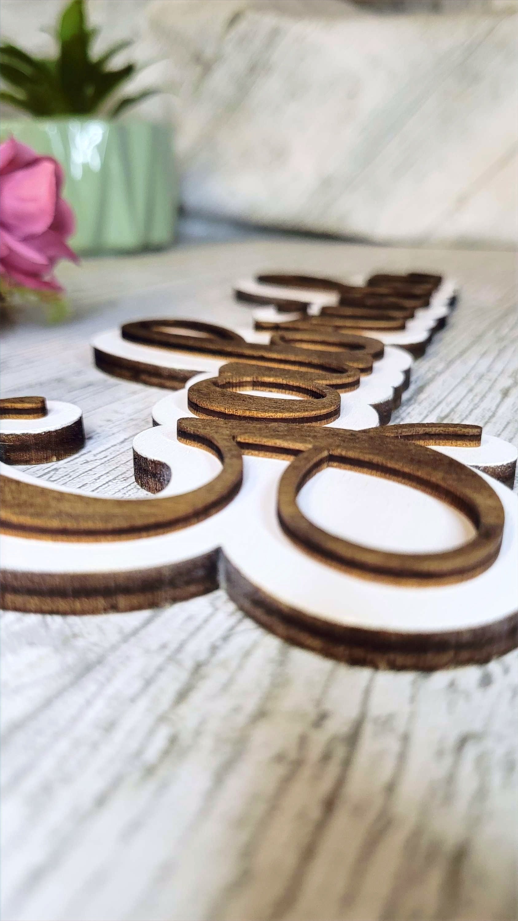 Wooden Layered Name Sign