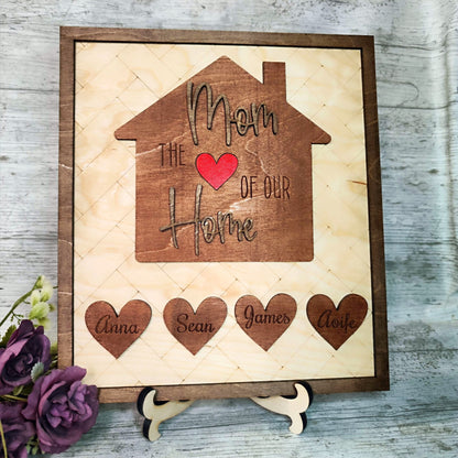 Mom The Heart Of Our Home, Sign Mother's Day Gift