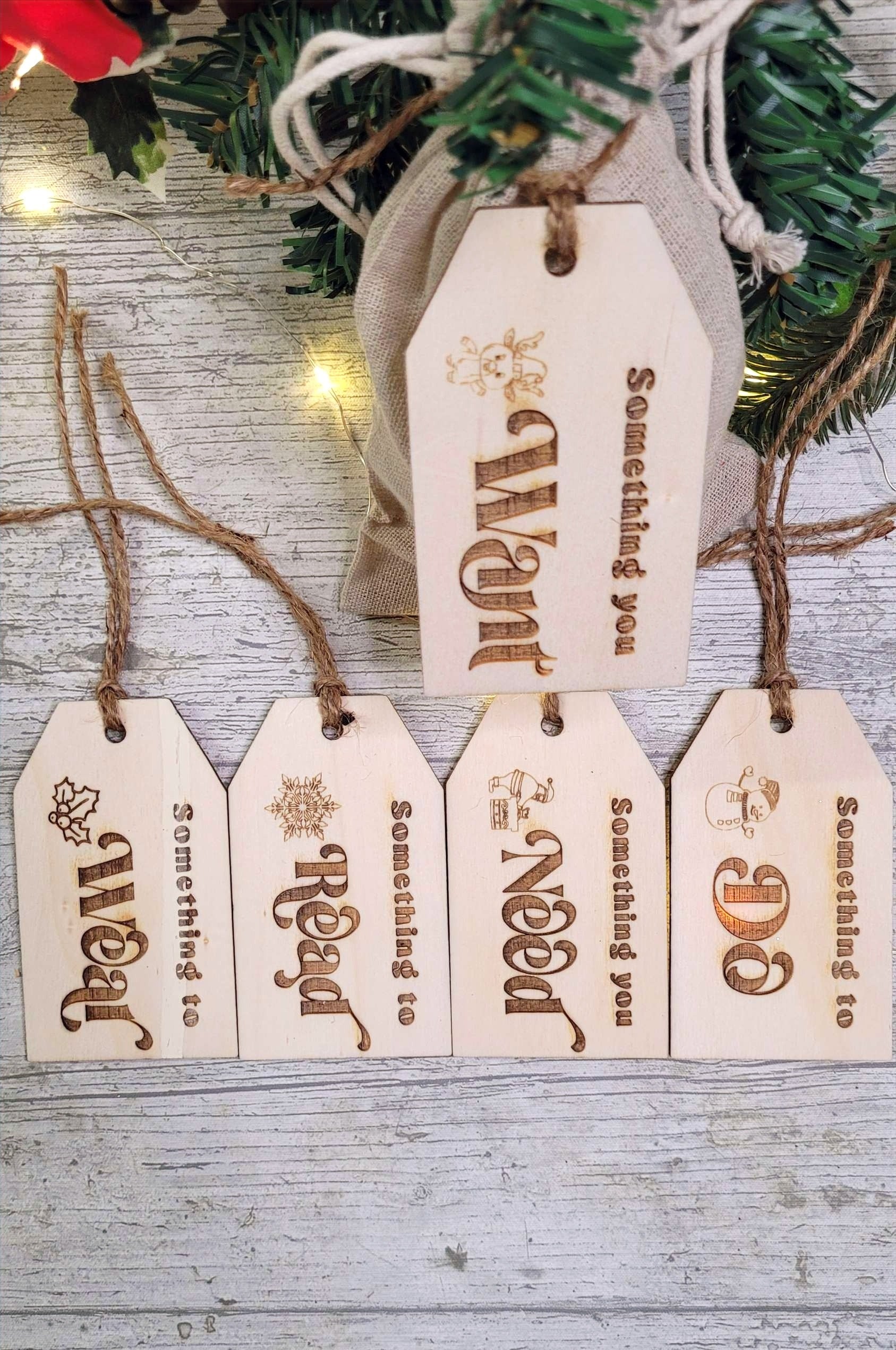 Christmas Gifts Tags Wooden 5 Gift Rule