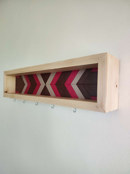 Wooden Key Holder Mosaic Design