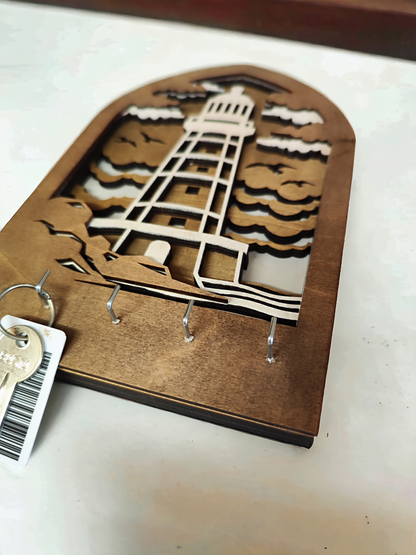 Lighthouse Arch Wooden Key Holder
