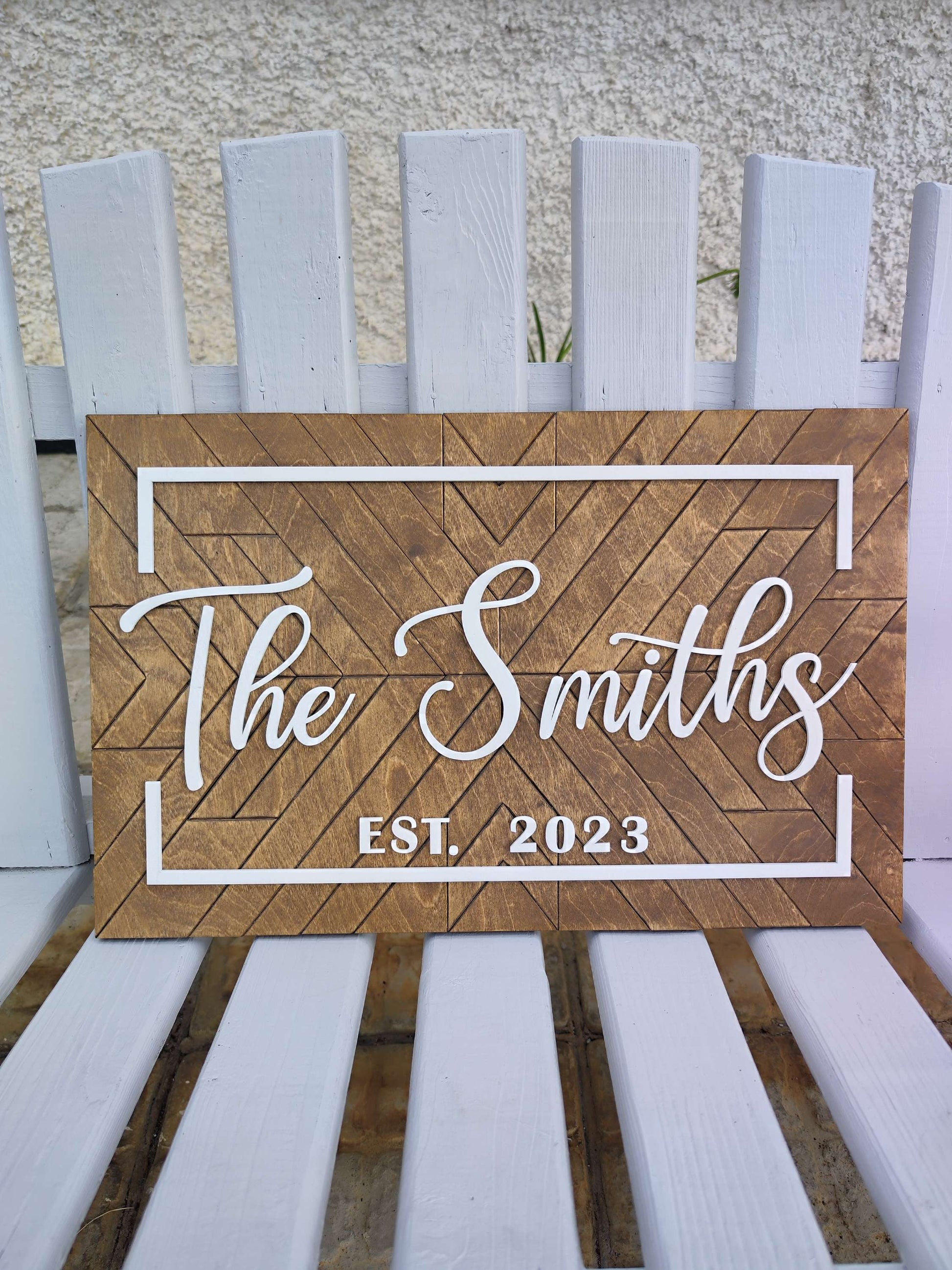 3D Wooden Personalised Family Sign