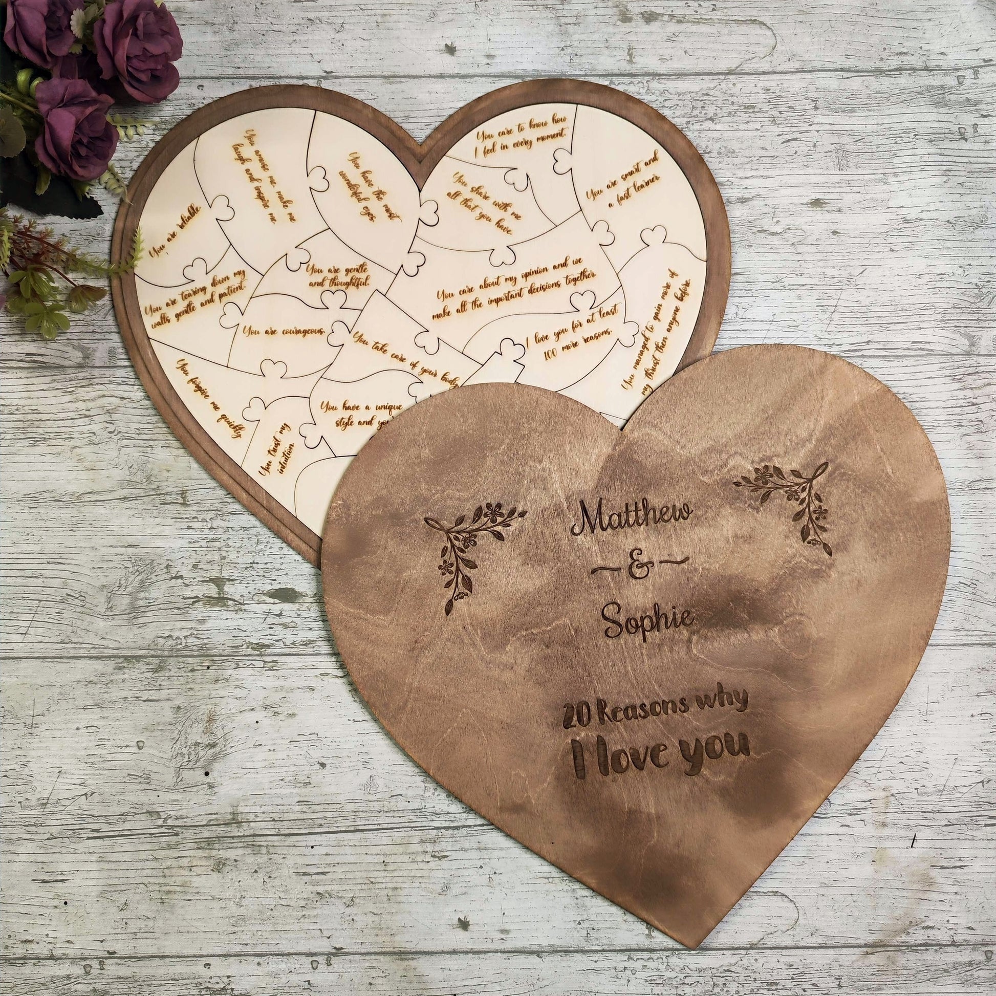 Valentine's Puzzle, Reasons Why I Love You, Personalised gift