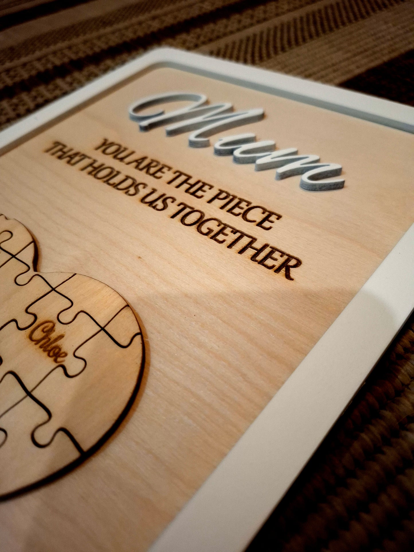 Personalised Wooden Mother's Day Sign with Acrylic Heart | Digital file