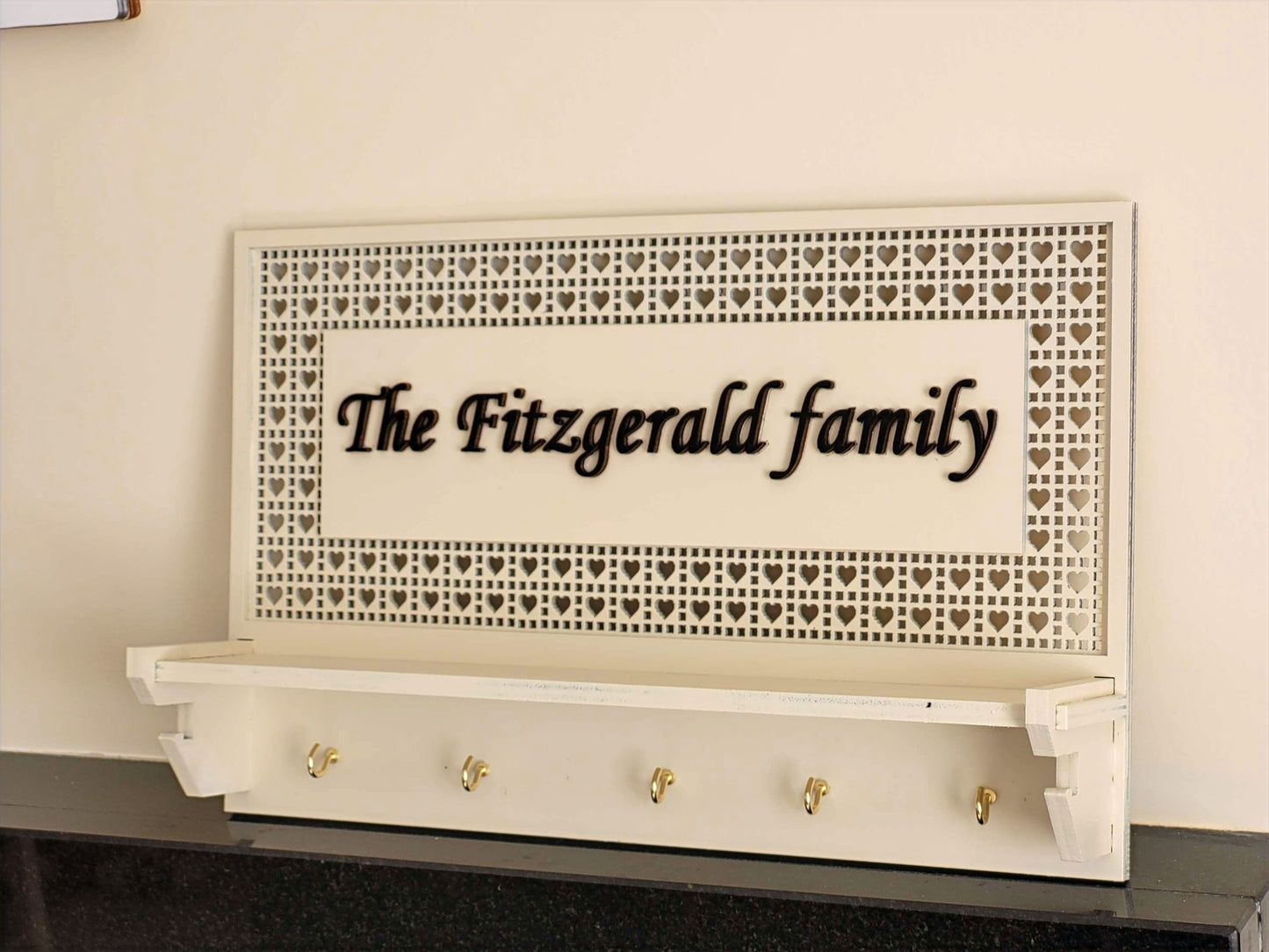 Personalised Wooden Wall Key holder