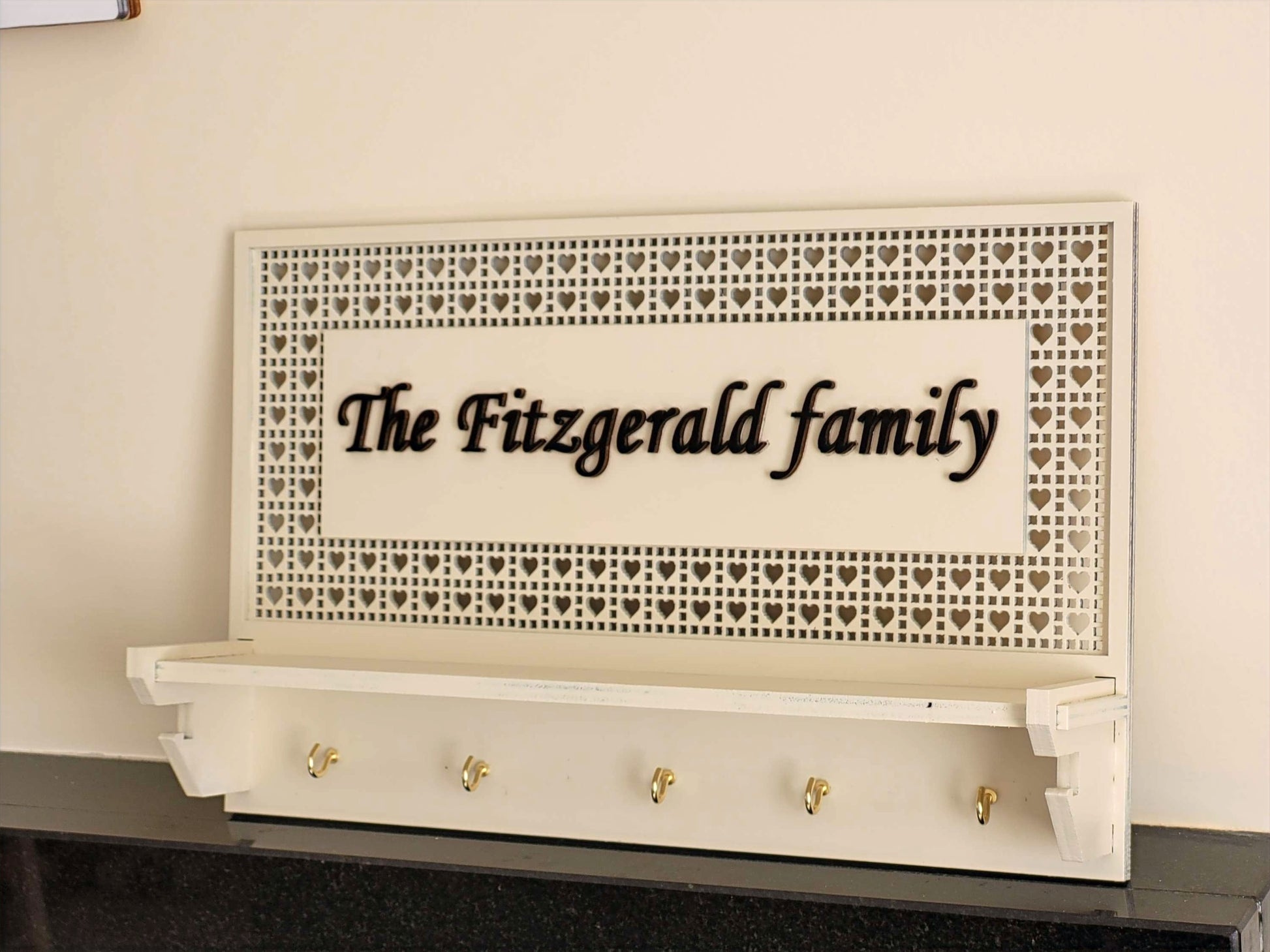 Personalised Wooden Wall Key holder