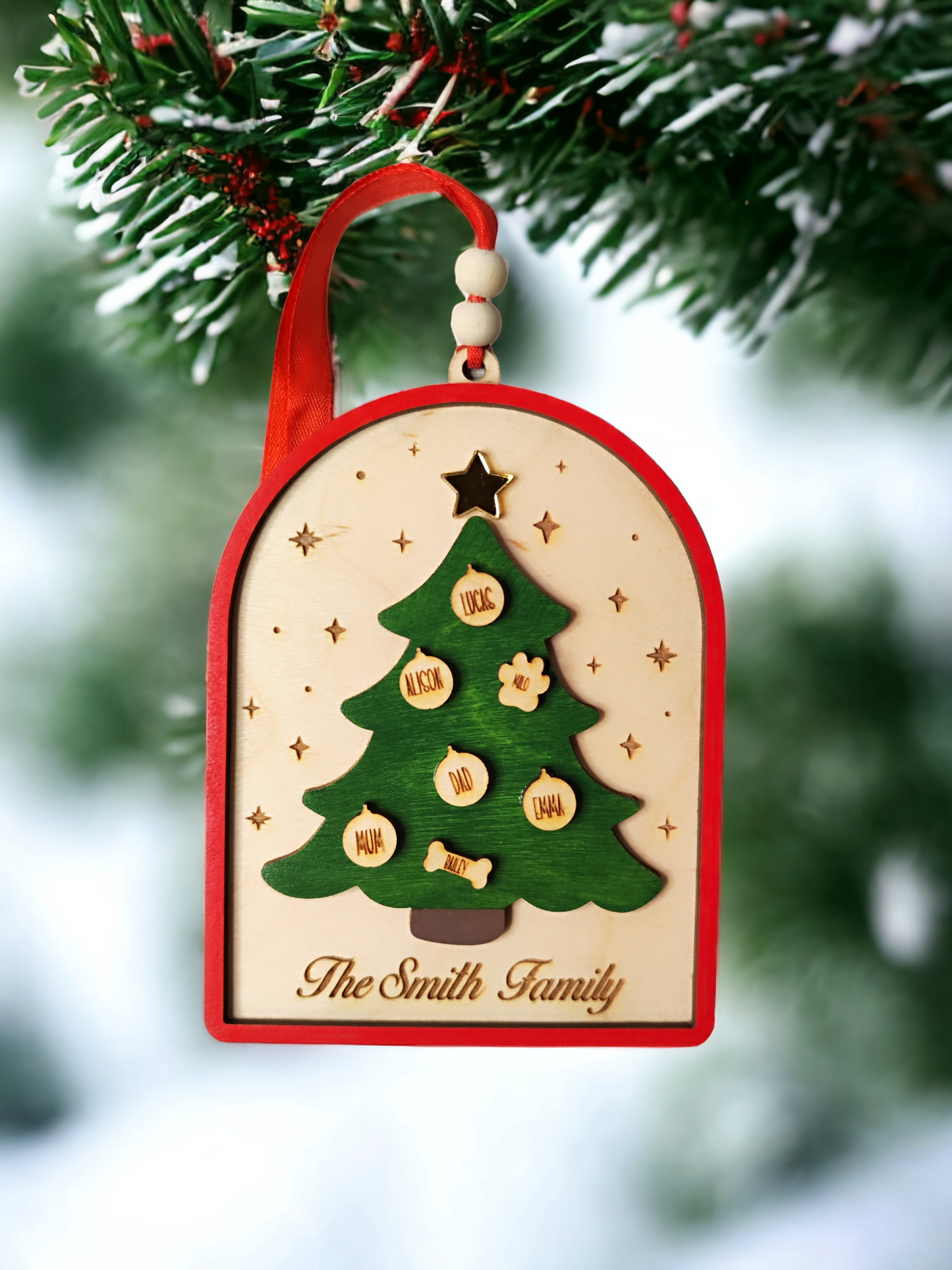 Personalised Christmas Tree Family Names