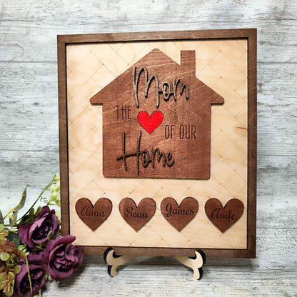 Mom The Heart Of Our Home, Sign Mother's Day Gift