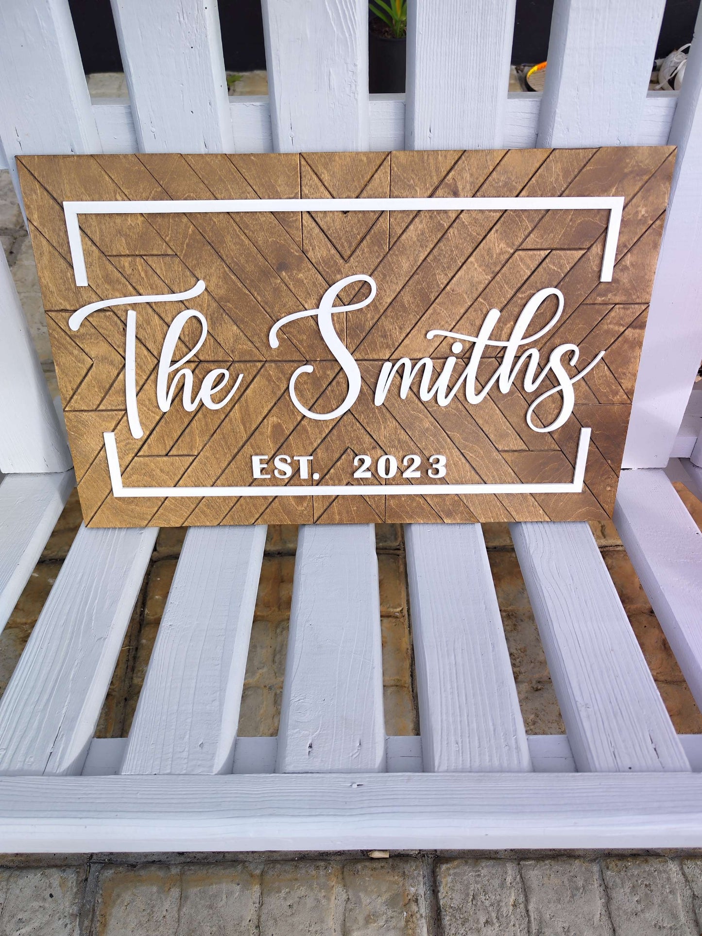 3D Wooden Personalised Family Sign