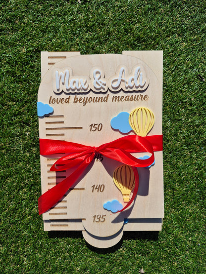Personalised Growth Chart - Hot Air Balloon