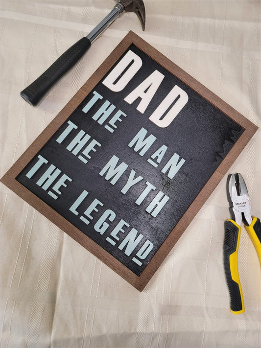Father's Day Sign, personalised gift - Dad legend