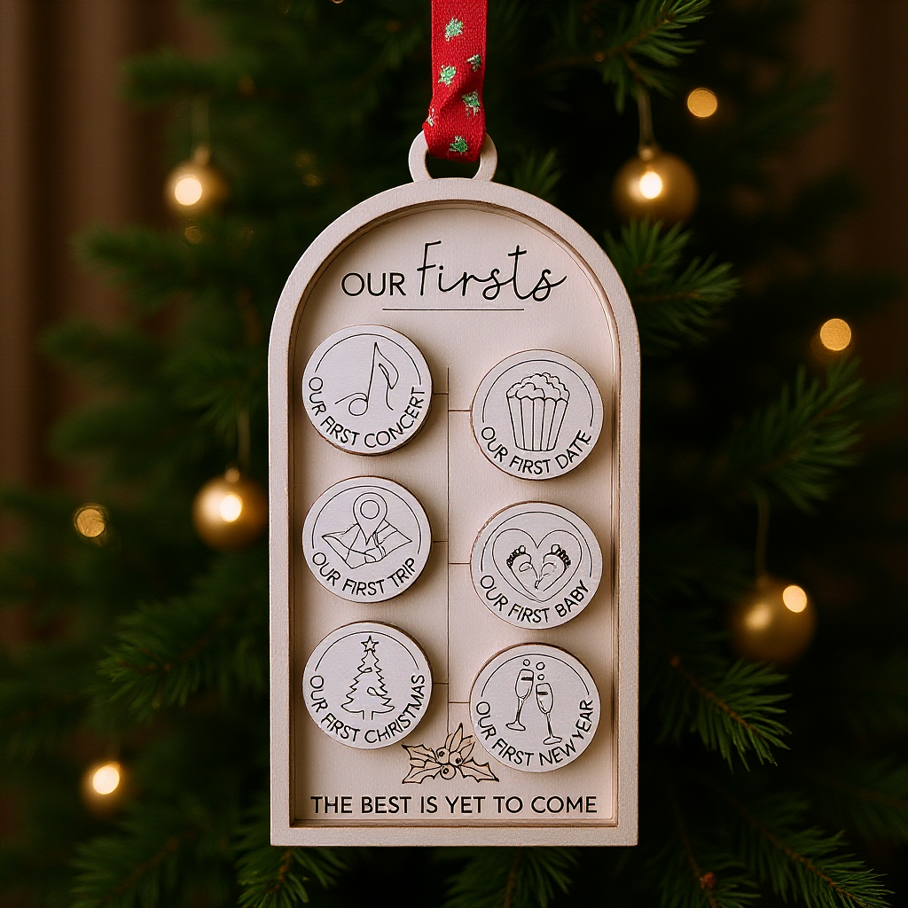 Personalised "Our Story" Wooden Milestone Ornament