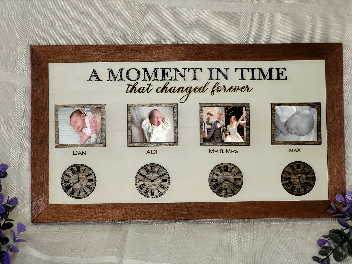 Personalised Family Photo Plaque "A Moment in Time"