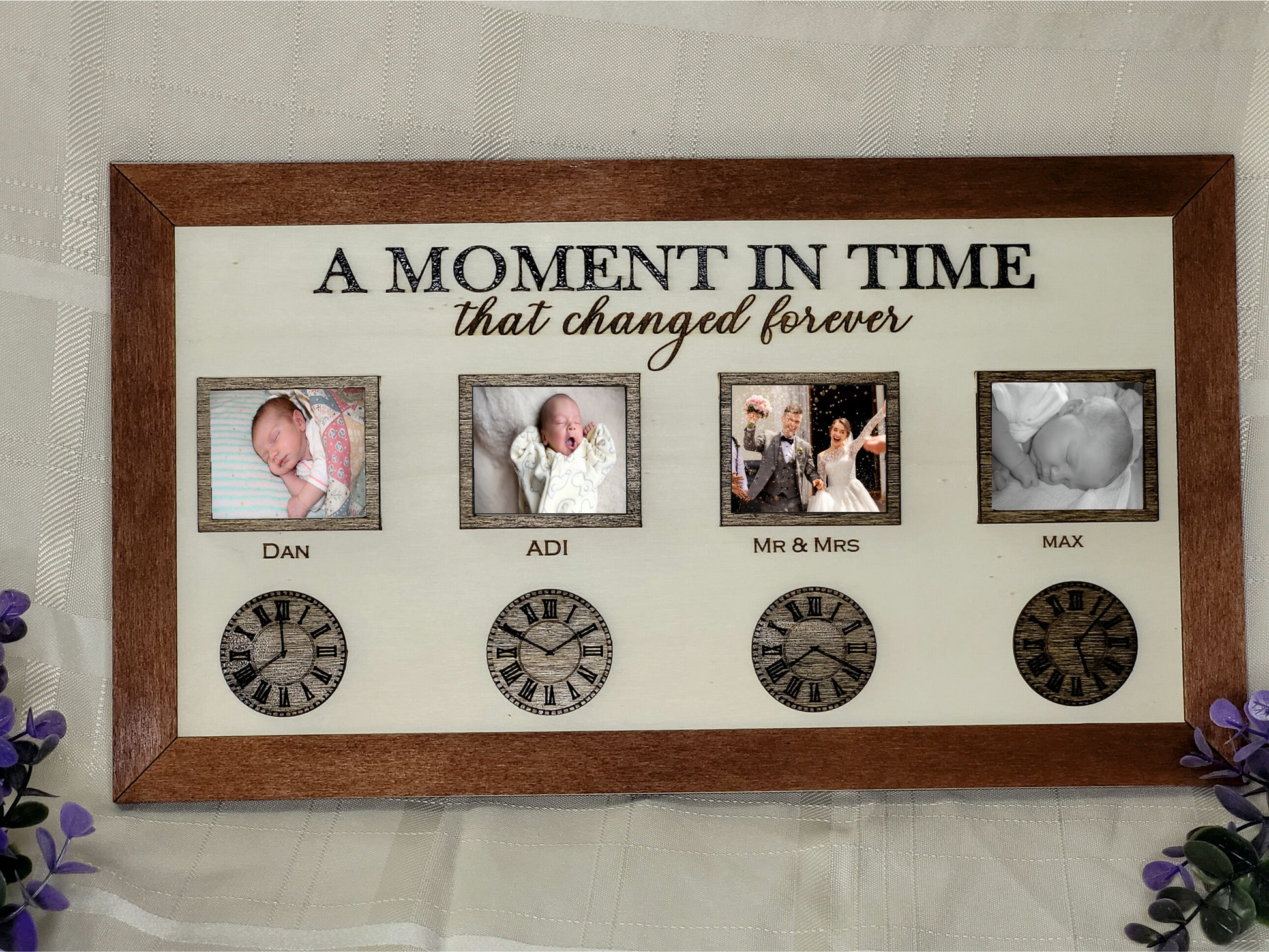 Personalised Family Photo Plaque "A Moment in Time"