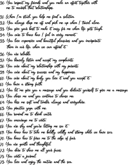 Valentine's Puzzle, Reasons Why I Love You, Personalised gift