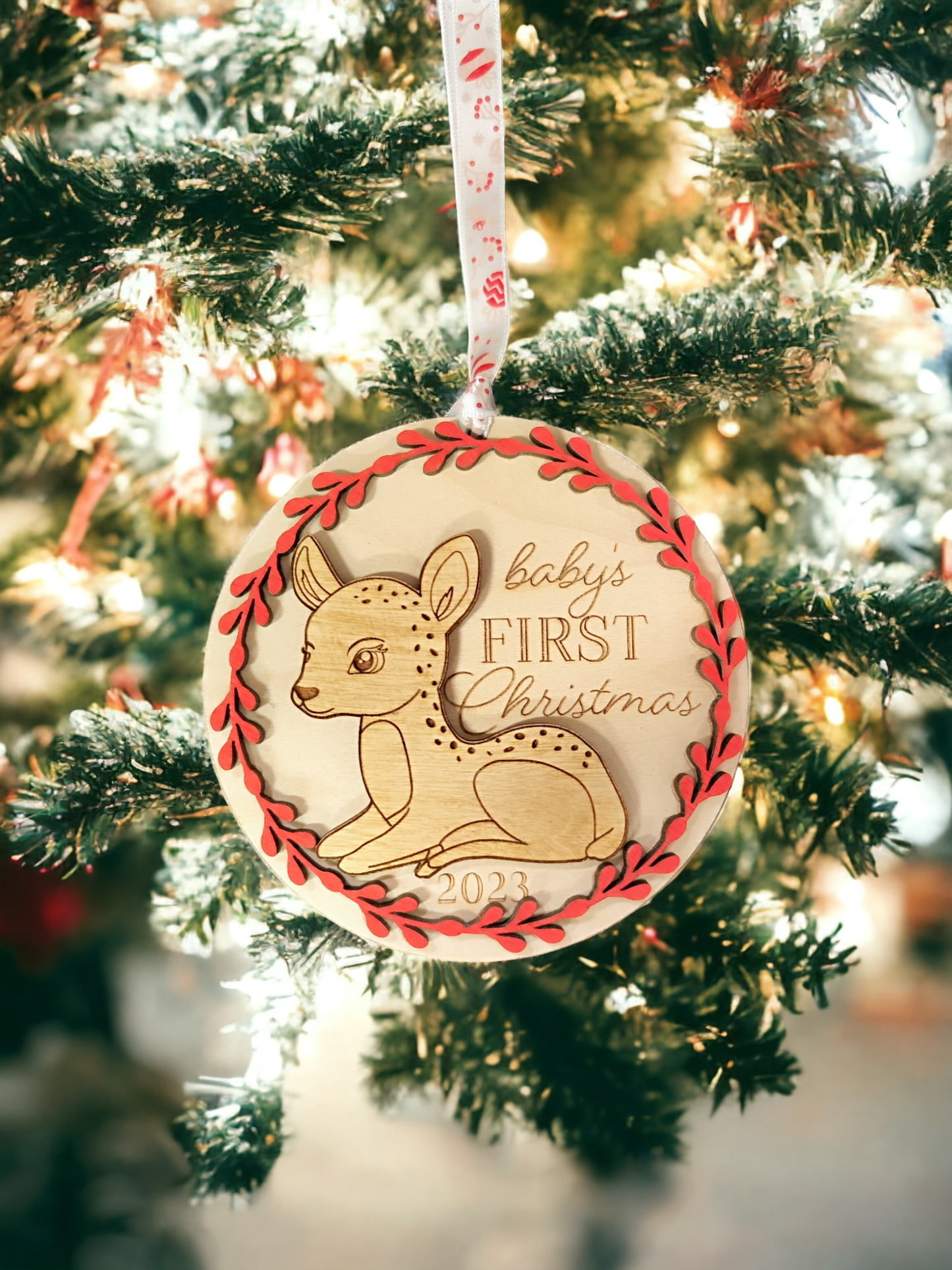 Baby's first Christmas, ChristmasTree Decoration "Deer"