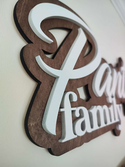 Custom Wooden Family Name Sign