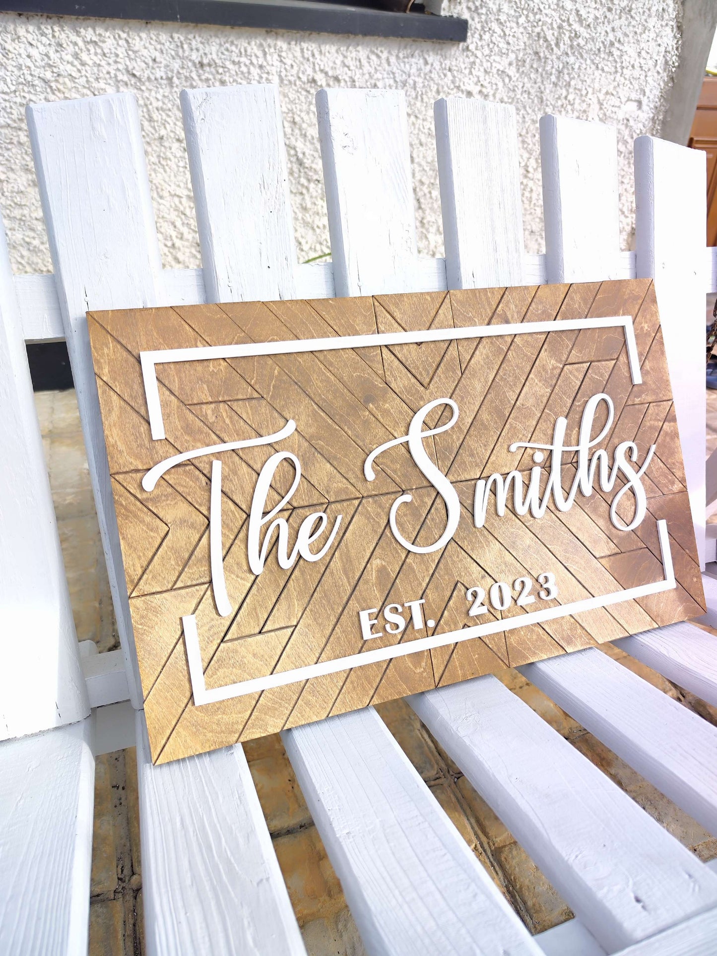 3D Wooden Personalised Family Sign