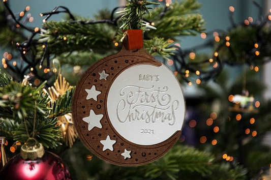 Personalised Christmas Tree Decoration "First Christmas"