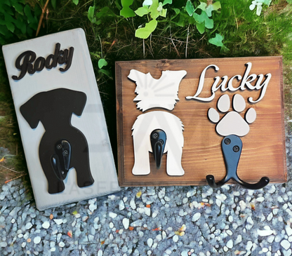 Personalised Dog Leash holder, big