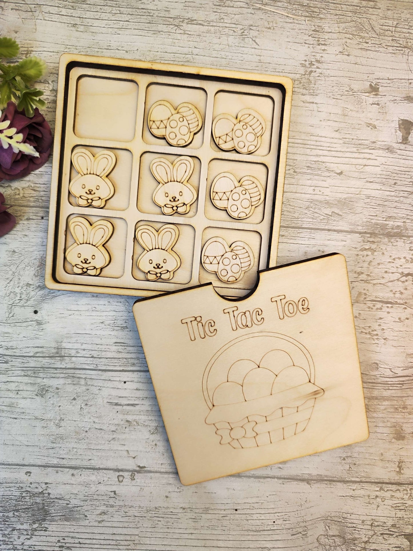 Easter Tic Tac Toe Game with Box Lid