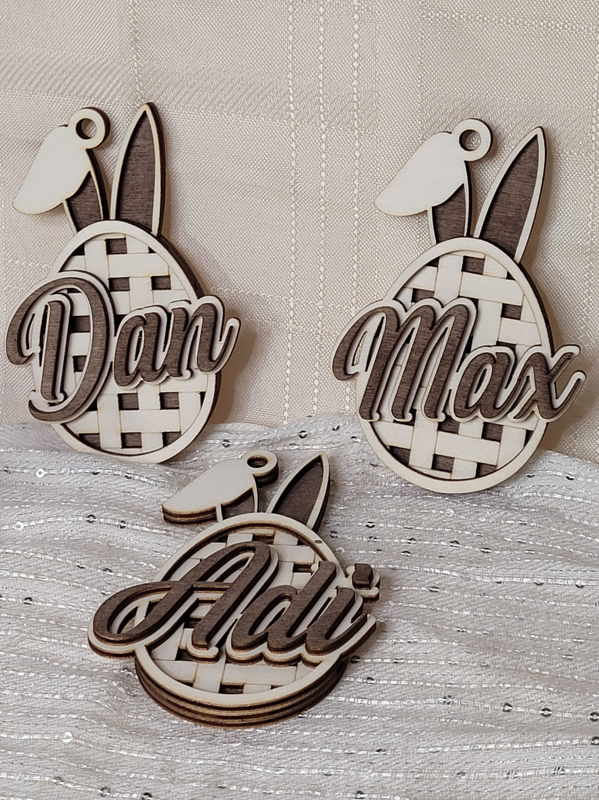 Easter personalised egg tag
