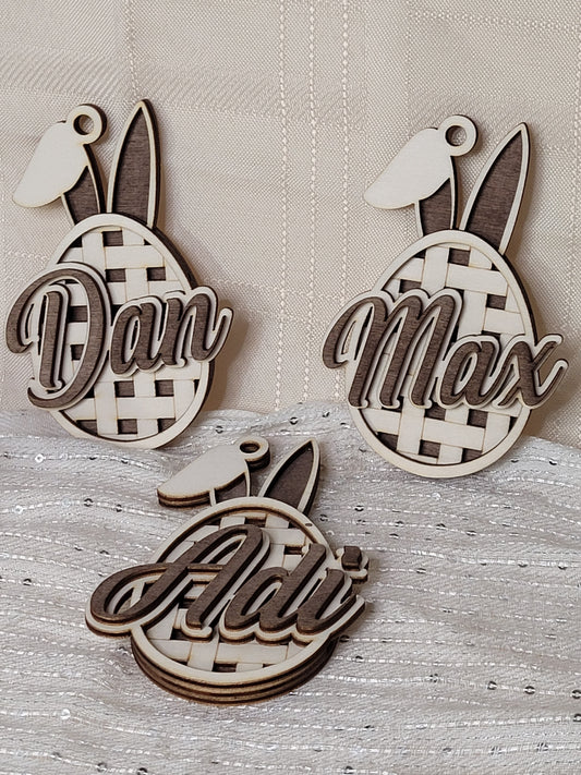 Easter personalised egg tag