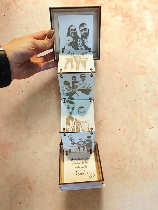 Personalised Photo pull-up gift box for Father's Day