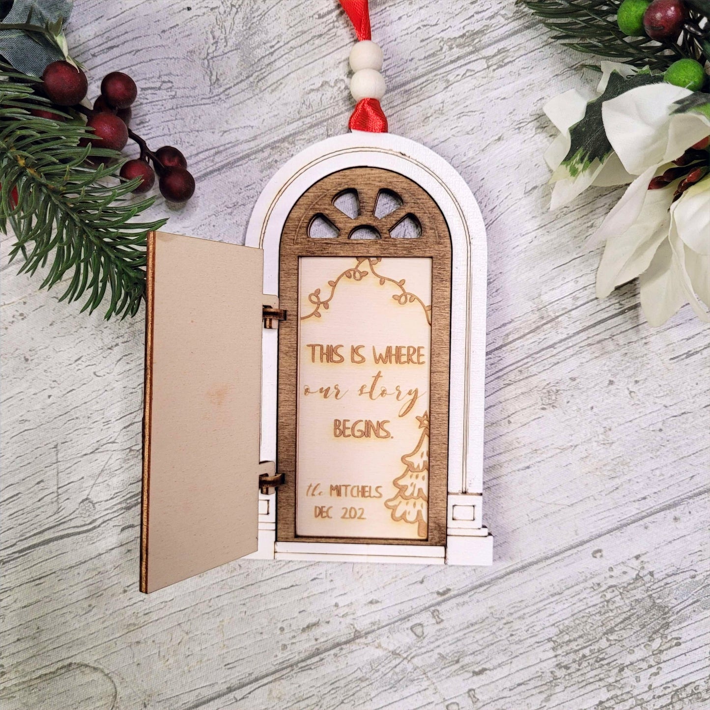 Personalised Christmas Tree Decor "Front Door"