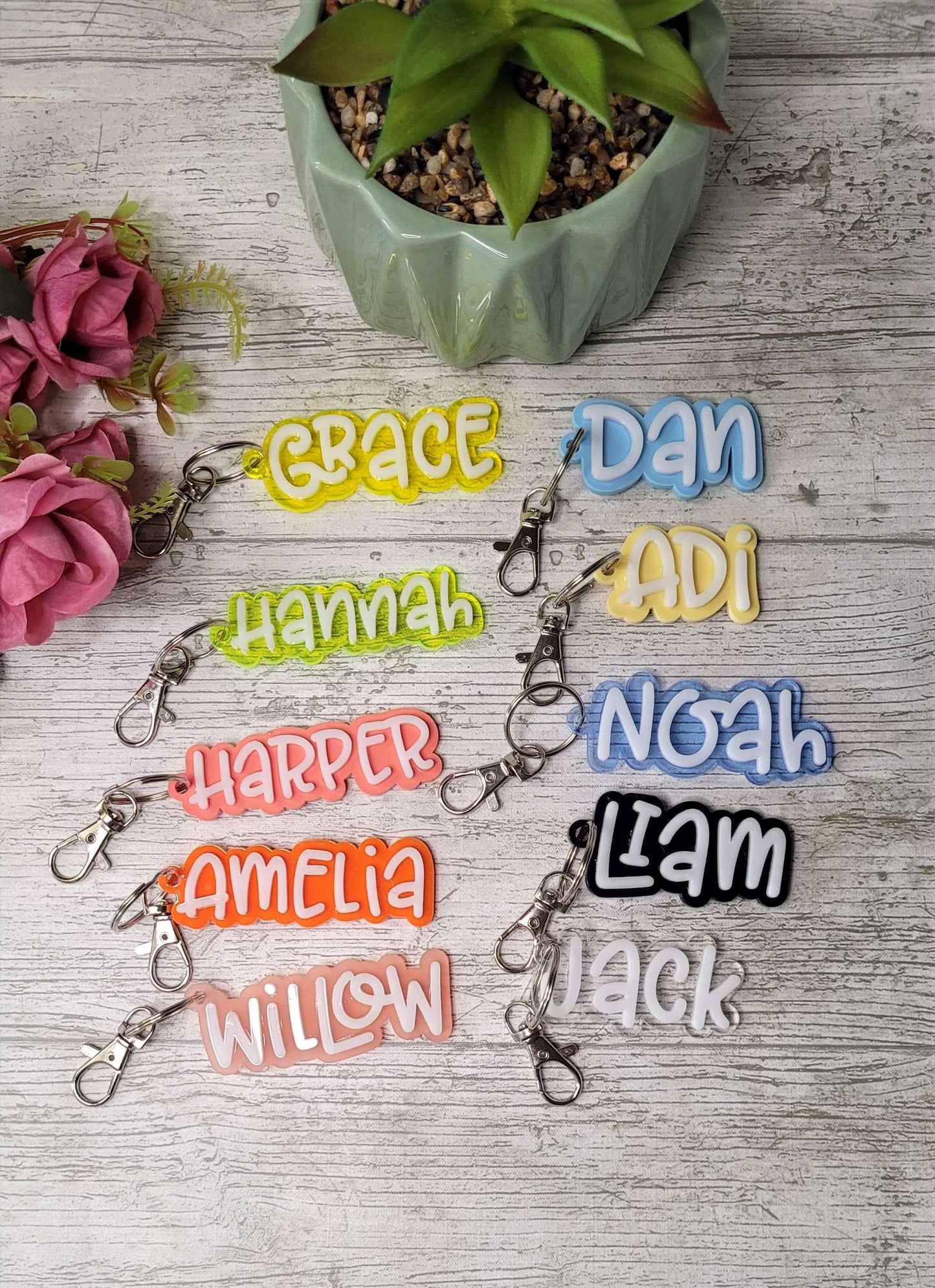 Personalised Bag Tag, keychain, keyring