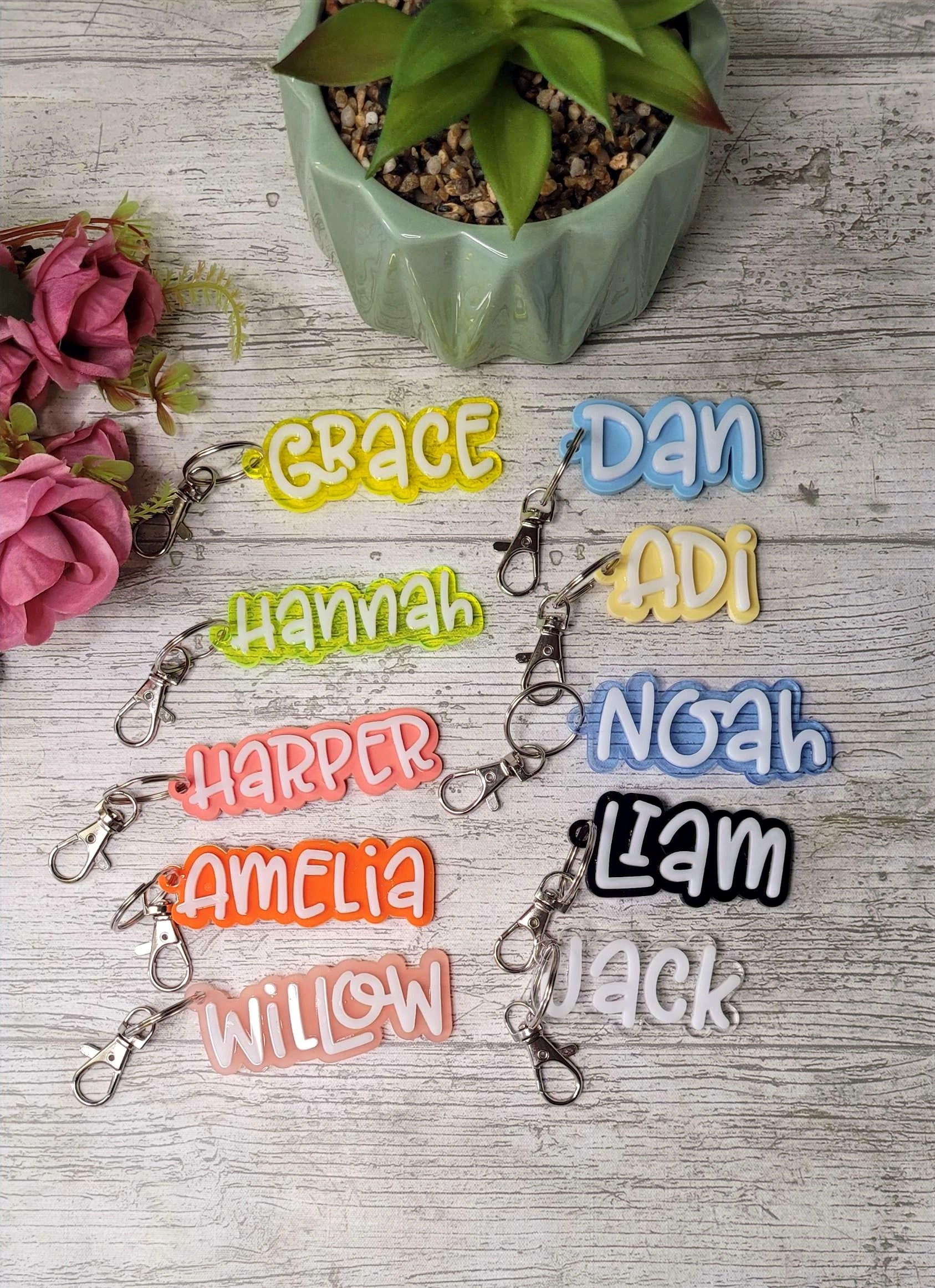 Personalised Bag Tag, keychain, keyring
