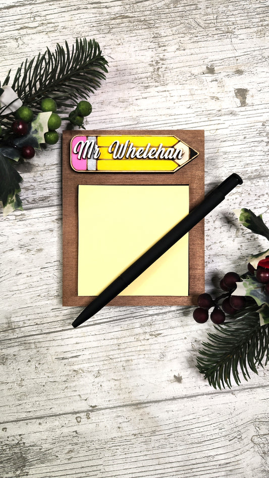 Teacher Sticky Note Holder, Teacher Gift