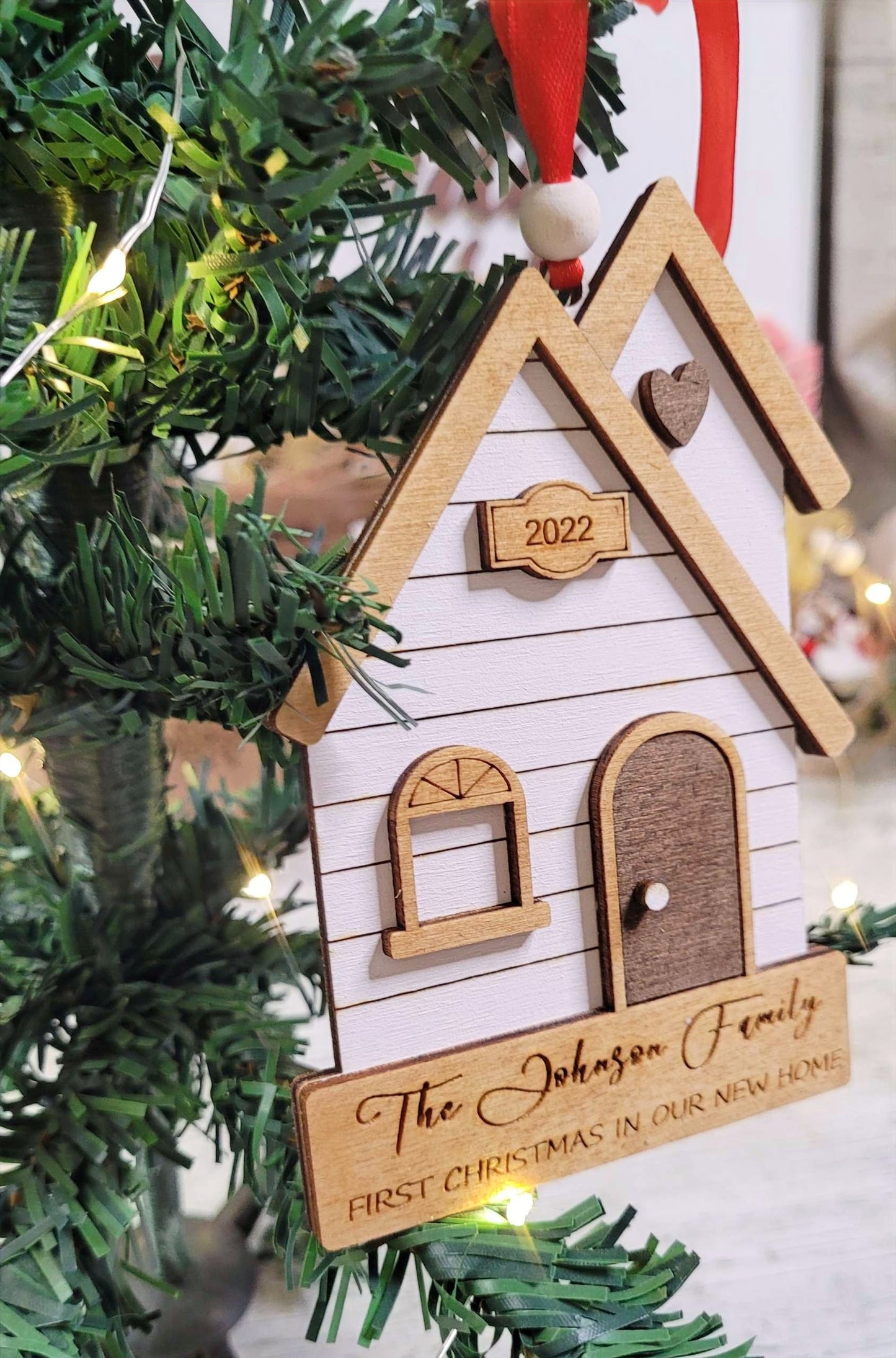 Personalised Family Christmas Ornament New Home