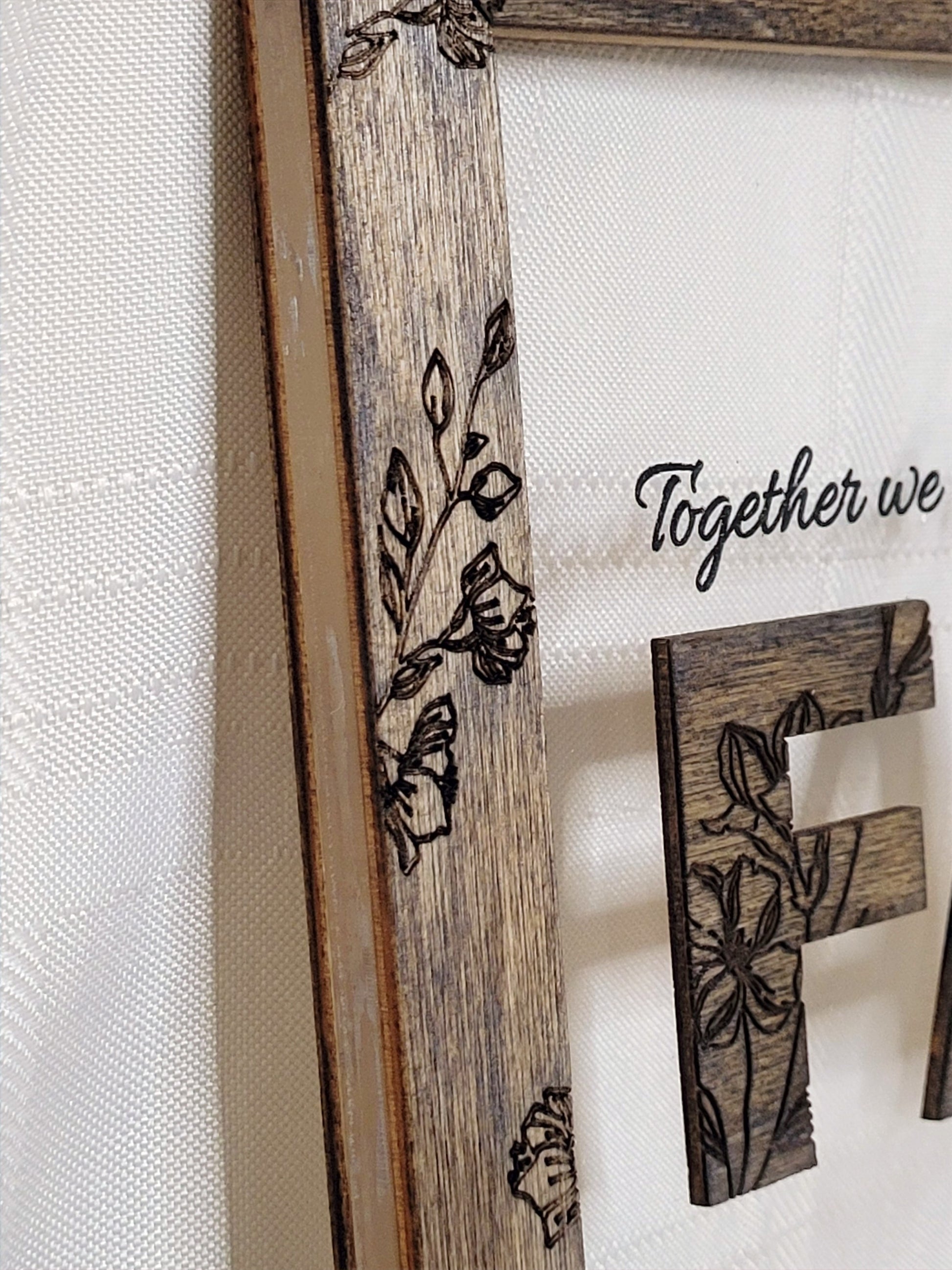 Family Quote Frame, Wild Flower designs, Mom and Dad gift