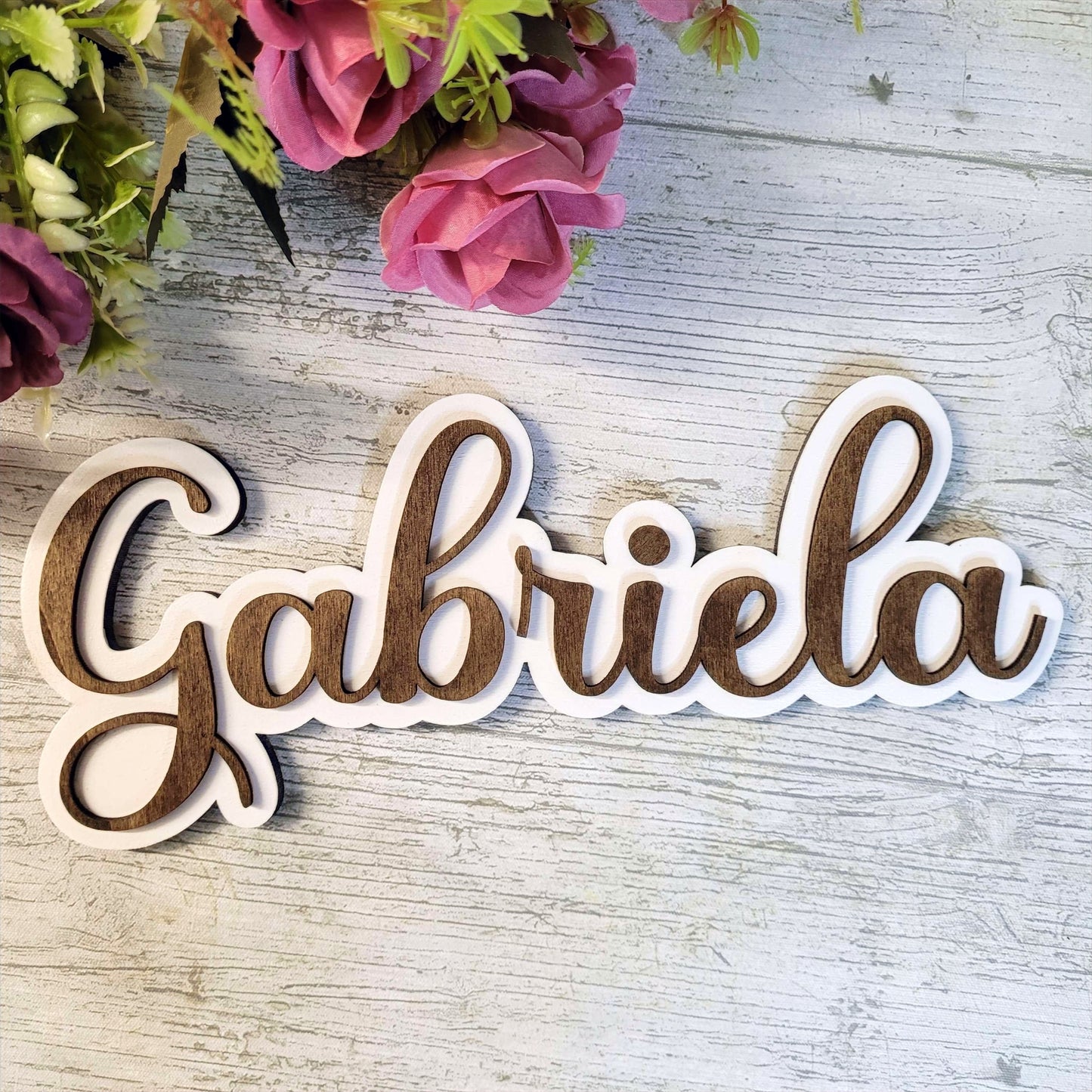 Wooden Layered Name Sign