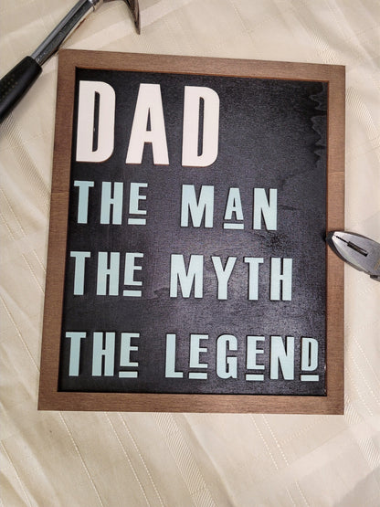 Father's Day Sign, personalised gift - Dad legend