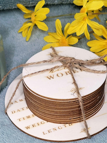 Wooden Baby Monthly Milestone Circles 1-12 Month