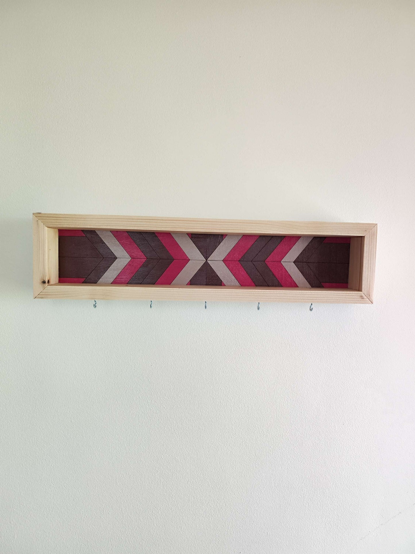 Wooden Key Holder Mosaic Design