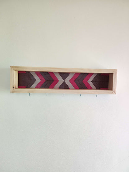 Wooden Key Holder Mosaic Design