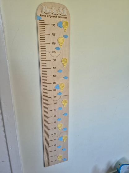 Personalised Growth Chart - Hot Air Balloon
